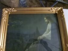 Vintage Framed Jesus In The Garden At Night 22in X18in picture