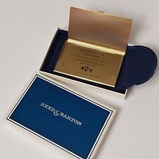 Vintage REED & BARTON Gold  tone with Stripes - SilverPlate Business Card Holder picture