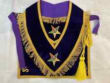 Masonic Oes Machine Embroidery Worthy Patron/Matron Apron and Collar Free Size, picture