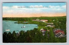 Muskegon MI- Michigan, Aerial Of Town Pigeon Hill, Antique, Vintage Postcard picture