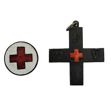 WW1 German Red Cross DRK Award medal 1914 1917 original pendant nurse war Iron picture