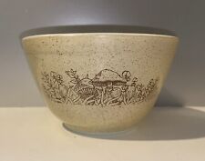 Vintage PYREX Forest Fancies Mushrooms Mixing Bowl Brown Small  750ml 401 picture