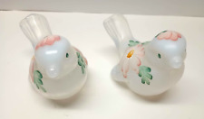 MATCHING PAIR OF Fenton Art Glass Hand Painted Birds by T Gaskins - Heavy picture