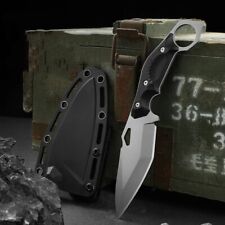Drop Point Knife Fixed Blade Hunting Survival Camp Tactical Wild Stainless Steel picture