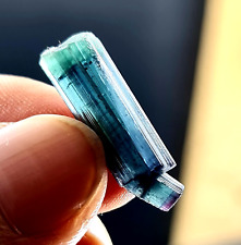 9.40 CT Double Terminated Natural Paraiba Blue Cap Indicolite TOURMALINE Crystal picture