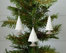 New Victorian Vintage SET 3 WHITE CHRISTMAS TREE FIGURINE ORNAMENT Hanging 4