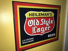 Heileman's Old Style Lager Beer Bar Man Cave Advertising Sign picture