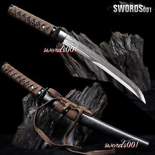 Self Defense Clay Tempered Sharp Knife Japanese Samurai Short Sword Tanto 20 In picture