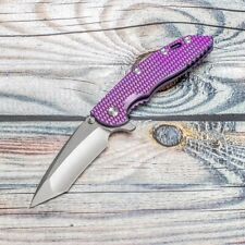 Premium Tanto Folding Knife Pocket Hunting Survival CPM-20CV Steel Titanium Pink picture
