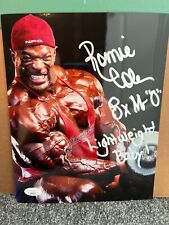 Ronnie Coleman signed JSA COA 8x10 Mr Olympia Arnold Schwarzenegger psa bas picture