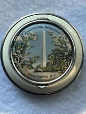 Vintage Make Up Powder Compact Washington D.C. Monument Souvenir Mirror 1940 picture