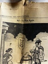 1941 Extremely Rare Reg Manning WWII Cartoon Hitler Italy Cartoon Political picture