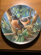 1986 Knowles Encyclopedia Britannica Birds of Your Garden  Robin picture