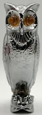 Vintage Chrome Figural Wise Owl  Car Hood Ornament Automobile Bird Light Up Eyes picture