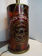 DR PEPPER'S PHOS FERRATES 3 Way Table Lamp VTG 1960s Stained Glass Appearance picture