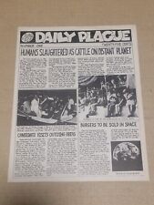 RARE 1976 DAILY PLAGUE Newspaper 1st ISSUE Parody Humor Satire Bill Lynch Comic picture