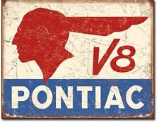 Pontiac V8 Metal Tin Sign Trans Am Firebird Hot Rod Home Garage Shop Decor #1907 picture