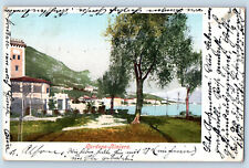 Brescia Lombardy Italy Postcard View of Gardone-Riviera 1902 Posted Antique picture