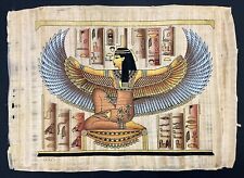 Rare Authentic Hand Painted Ancient Egyptian Papyrus-Isis Goddess -17x25  Inch picture