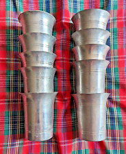 Set 10 vintage pewter mint julep cups small 