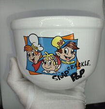 2001 Snap Crackle Pop Kellogg Cereal Bowl Bright Graphics Vintage picture