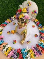 White Laddu Gopal Kanha ji Fancy Dress Multicolor Flowers Design Dress Size 2 picture