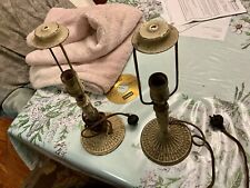 Vintage AntiqueCast Iron Table Lamps Pair All Original  Victorian Ornate picture