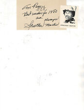 Strother Martin Personalized Autograph 1980 on a 3x5 Card picture