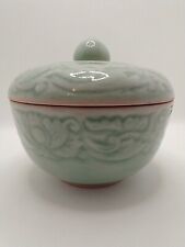 MOTHER'S DAY VINTAGE AUTHENTIC BAAN CELADON THAILAND RICE BOWL GREEN 4.5x4.25 picture