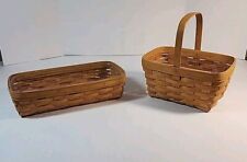 Longaberger Baskets Lot Of 2 1997 Vintage With Protectors picture