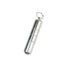 Silver Aluminum Cigarette Toothpick Capsule Holder Box Waterproof Case Keychain picture