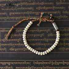 Tibetan buddhist Braided Cotton Thread Lucky Knots bracelet Natural Bodhi Beads picture