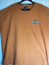 Harley Davidson Orange St Augustine FLA Adamec Biker T-shirt Size 2XL Mens NICE picture