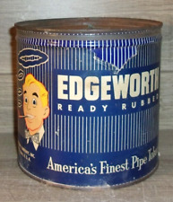 Edgeworth Ready Rubbed Tobacco Tin Vertical Stripes Paper Label Greatest Dad 16 picture