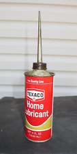 Vintage Texaco Home Lubricant Oil Metal Can Tin 4 oz picture
