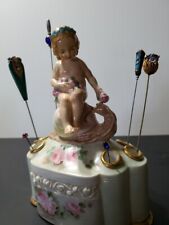 Hat Pin Holder Rare Porcelain picture