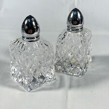 Vintage Quality Western Germany Cut Crystal Salt & Pepper Shakers 3 in picture