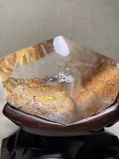 1800g top natural Hair crystal+ rabbit hair quartz crystal carved reiki+stand picture