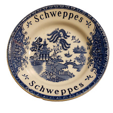Vintage Enoch Wedgwood Blue Willow Schweppes Coaster Tip Dish England picture