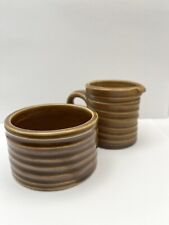 Vintage Hall Ringware Pottery Creamer  # 2644 Sugar Bowl #2645 picture