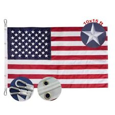  Large American Flag 10x15 ft Embroidered Stars USA US 10x15 Feet USA Flag picture