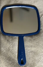 Vintage Blue Retro 90's Goody Handheld Beauty Mirror One Side Plastic 7.5