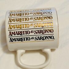 RARE Vintage Amaretto di Saronno White with Gold Lettering Coffee Mug picture
