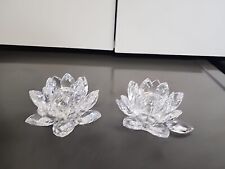 SWAROVSKI Crystal Candle holder Waterlily Flower 7600 NR 123 000 Lot 2 One Box picture