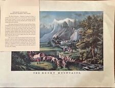 Vintage Currier & Ives Litho Rocky Mountains Nationwide Insurance Columbus Ohio picture