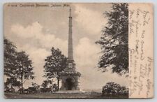 MS Confederate Monument in Jackson Mississippi B&W 1908 Postcard E25 picture