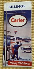 Carter Oil Road Map Billings Montana 1954 Census info picture
