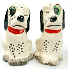 Vintage Dalmation Dogs Puppy Winking Smiling Japan Salt and Pepper Shakers  picture