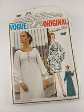 Vtg Vogue 2087 Christian Dior Empire Waist MAXI MIDI DRESS sewing pattern SZ 12 picture