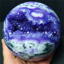 Rare 1548g Beautiful Colorful Purple Agate Crystal Quartz Ball Healing A3693 picture